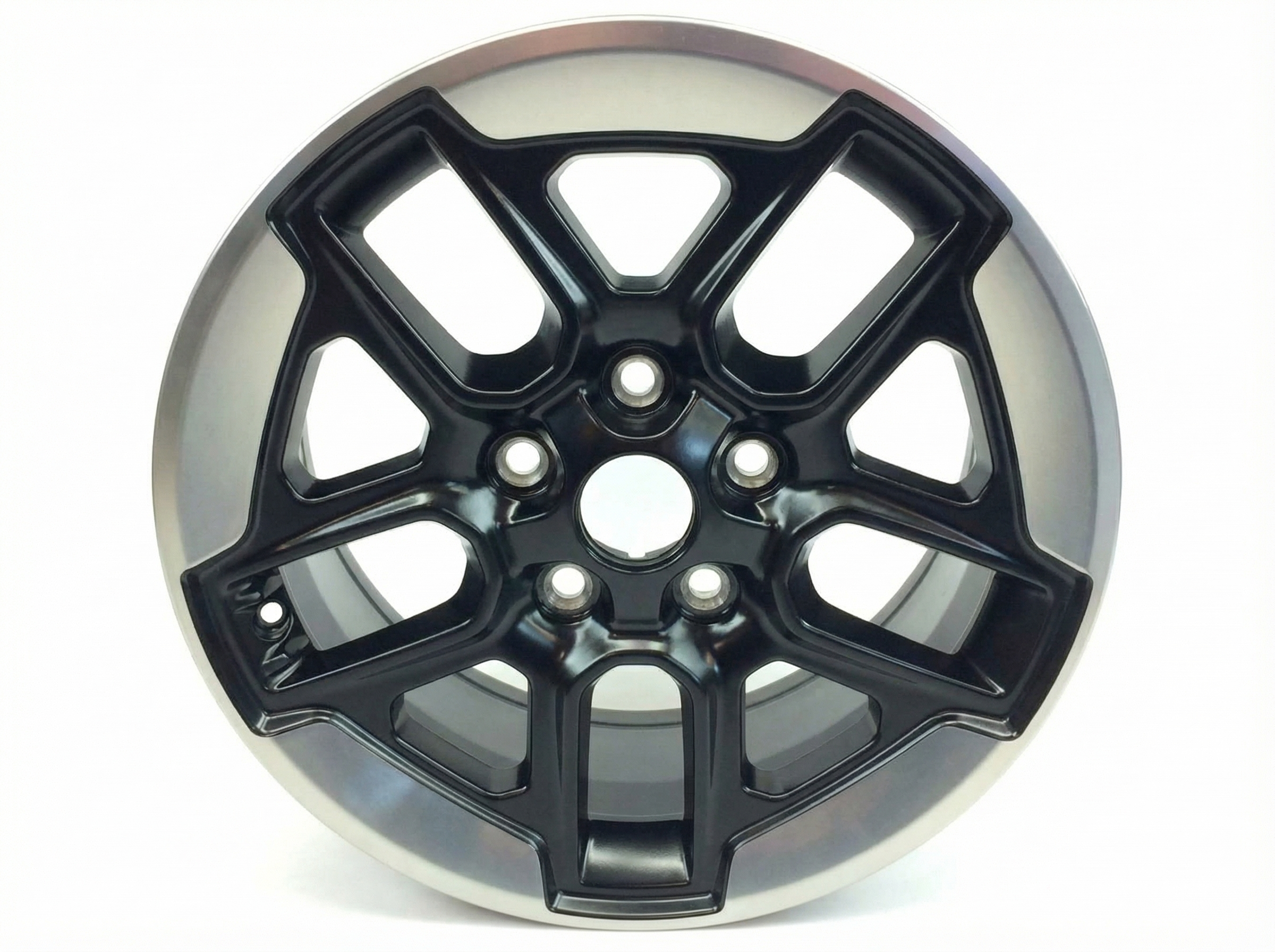 2018-2024 Jeep Wrangler Black U-Spoke Polished Black Alloy Wheel (Remanufactured OEM)