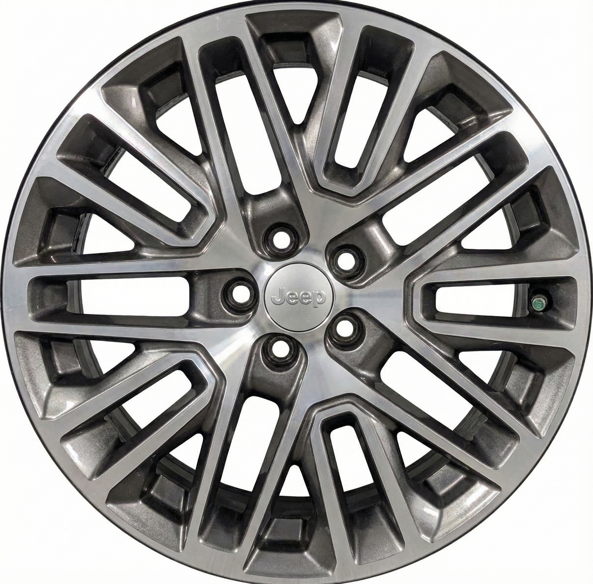 2022-2024 Jeep Compass Black Machined Charcoal Alloy Wheel (Remanufactured OEM)