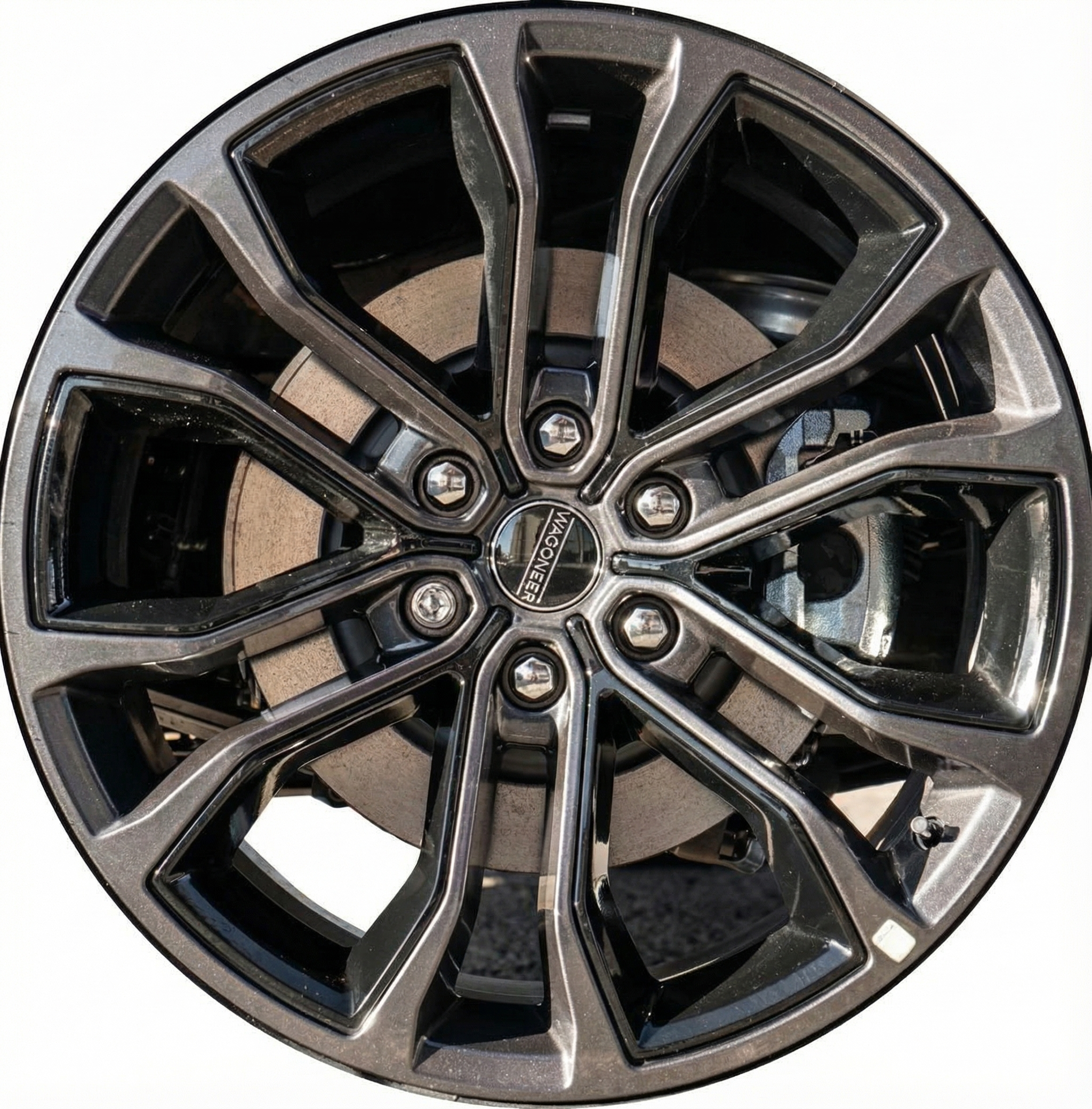 2022-2025 Jeep Wagoneer Black 22x9 6-Spoke Painted Charcoal Aluminum Wheel (Remanufactured OEM)