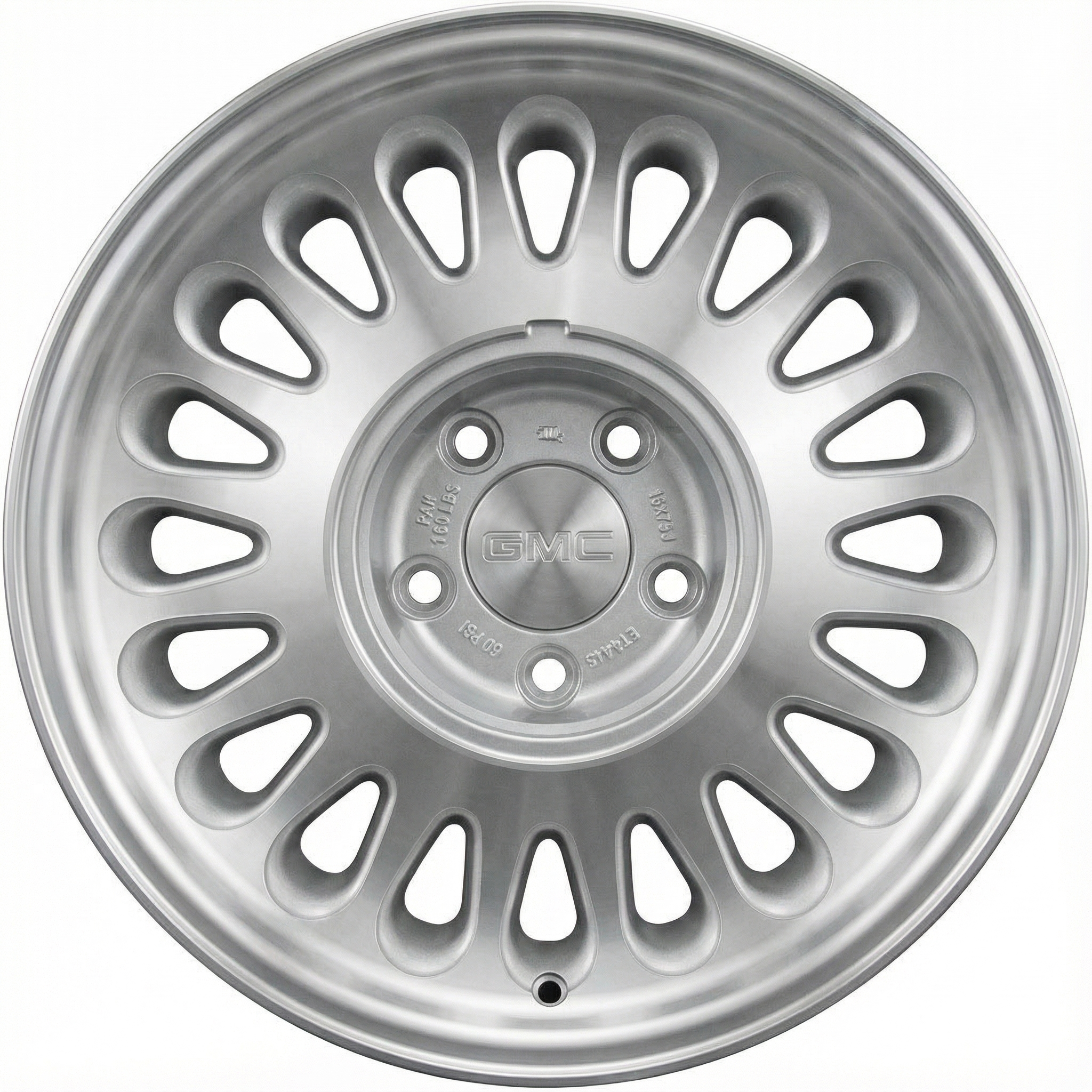 1998-2001 Mercury Grand Marquis Silver 16-Inch 20-Slot Machined Silver Alloy Wheel (Remanufactured OEM)