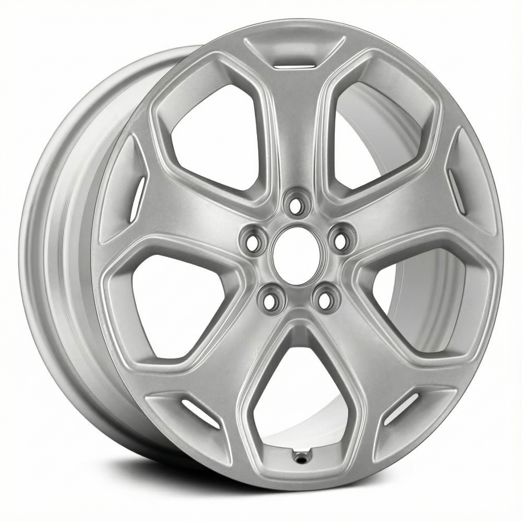 2011-2014 Ford Edge Silver 18x8 5-Spoke Silver Painted Alloy Wheel (Remanufactured OEM)