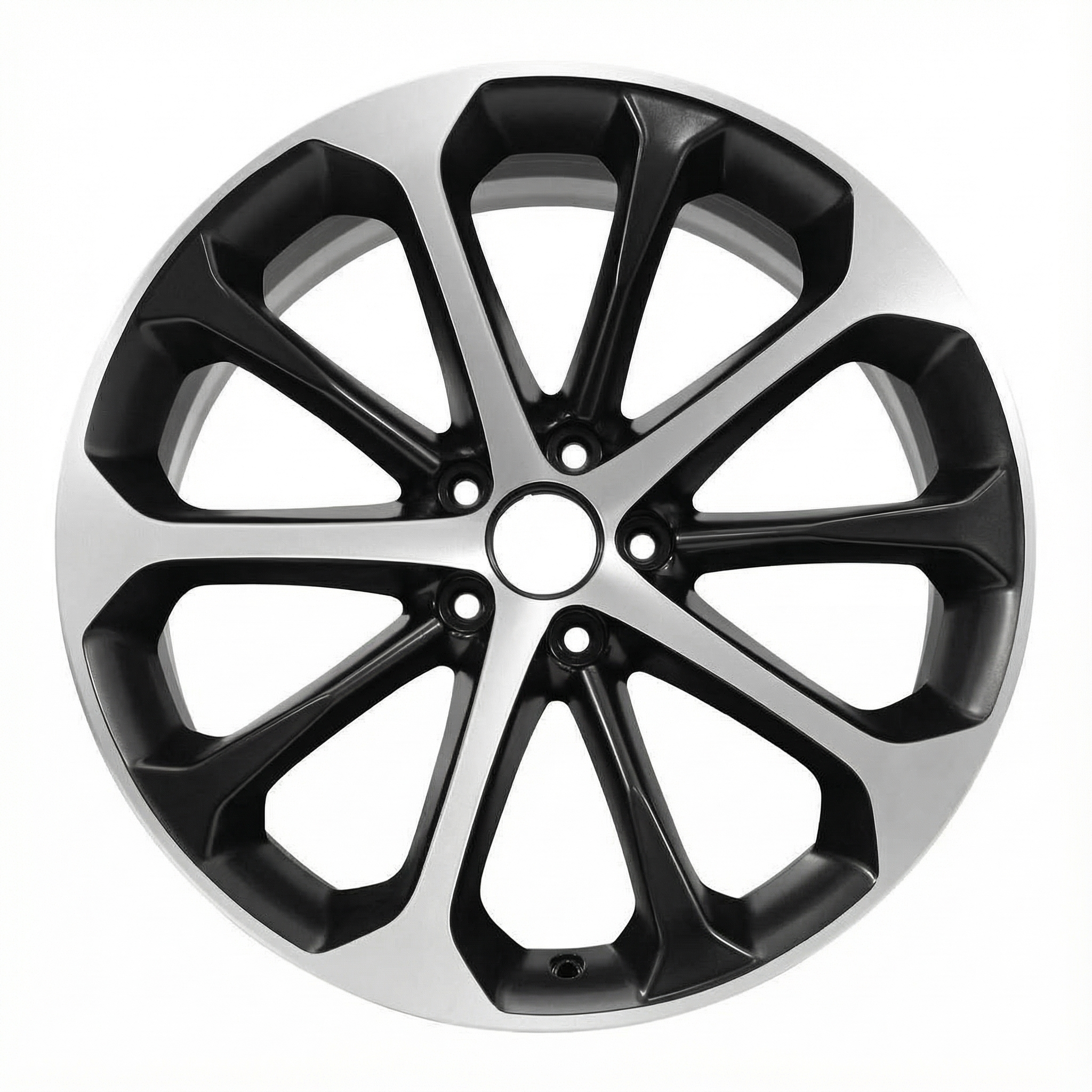 2014-2019 Ford Taurus Black 20x8 10-Spoke Machined Matte Black Alloy Wheel (Remanufactured OEM)
