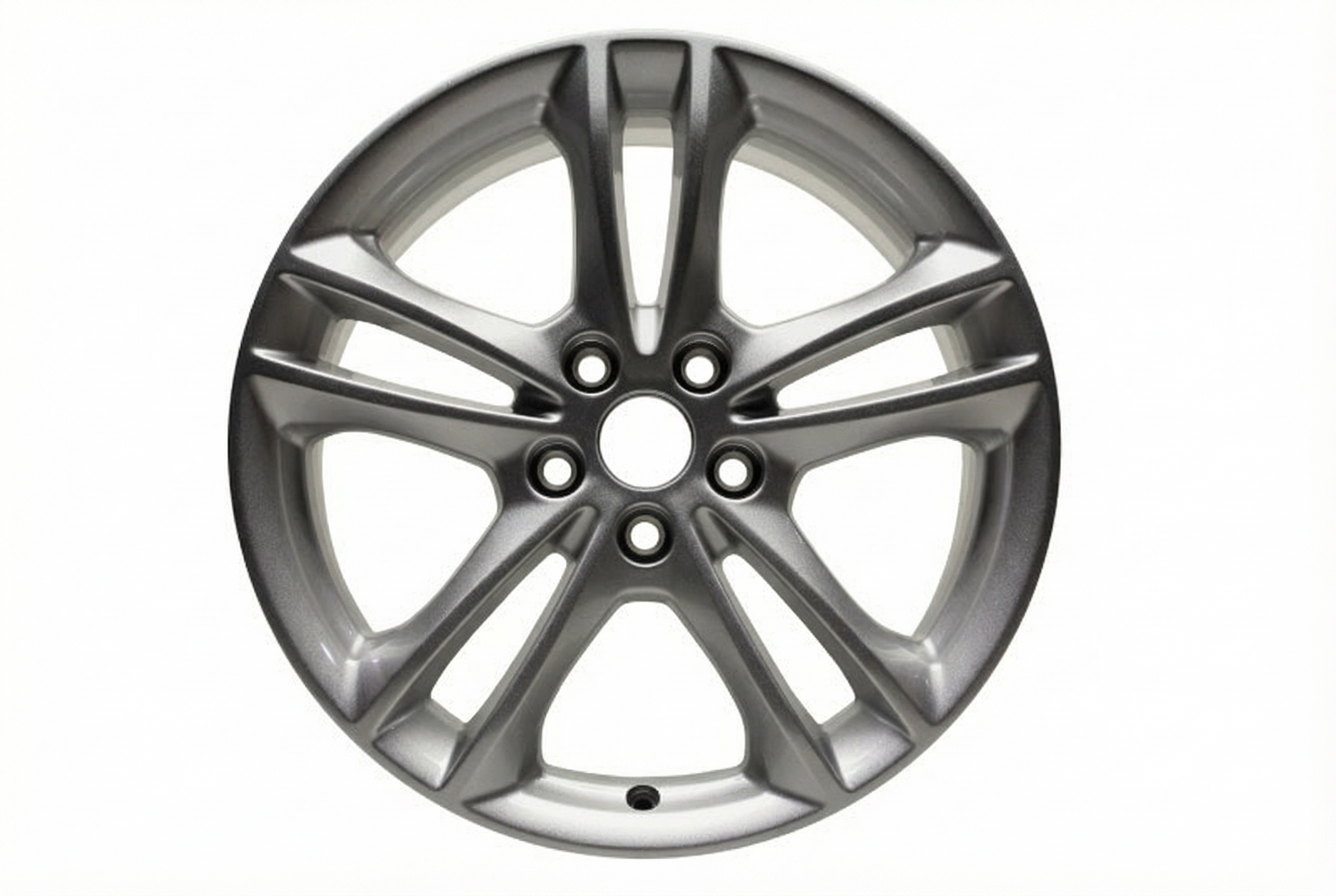 2015-2019 Ford Fusion Silver 17 Inch 5-Split-Spoke Silver Painted Alloy Wheel (Remanufactured OEM)