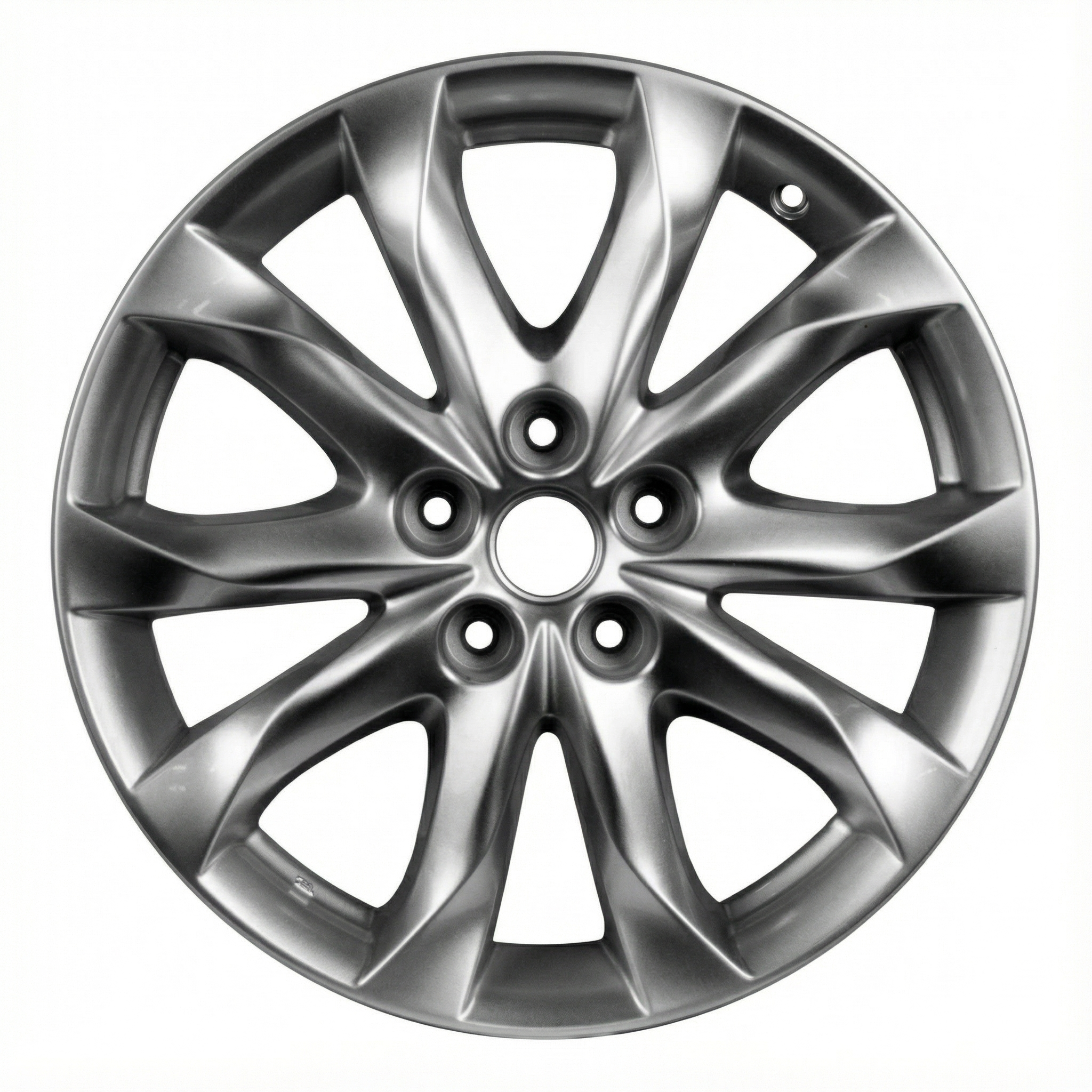 2012-2014 Dodge Avenger Black 10-Spoke Polished Black Alloy Wheel (Remanufactured OEM)