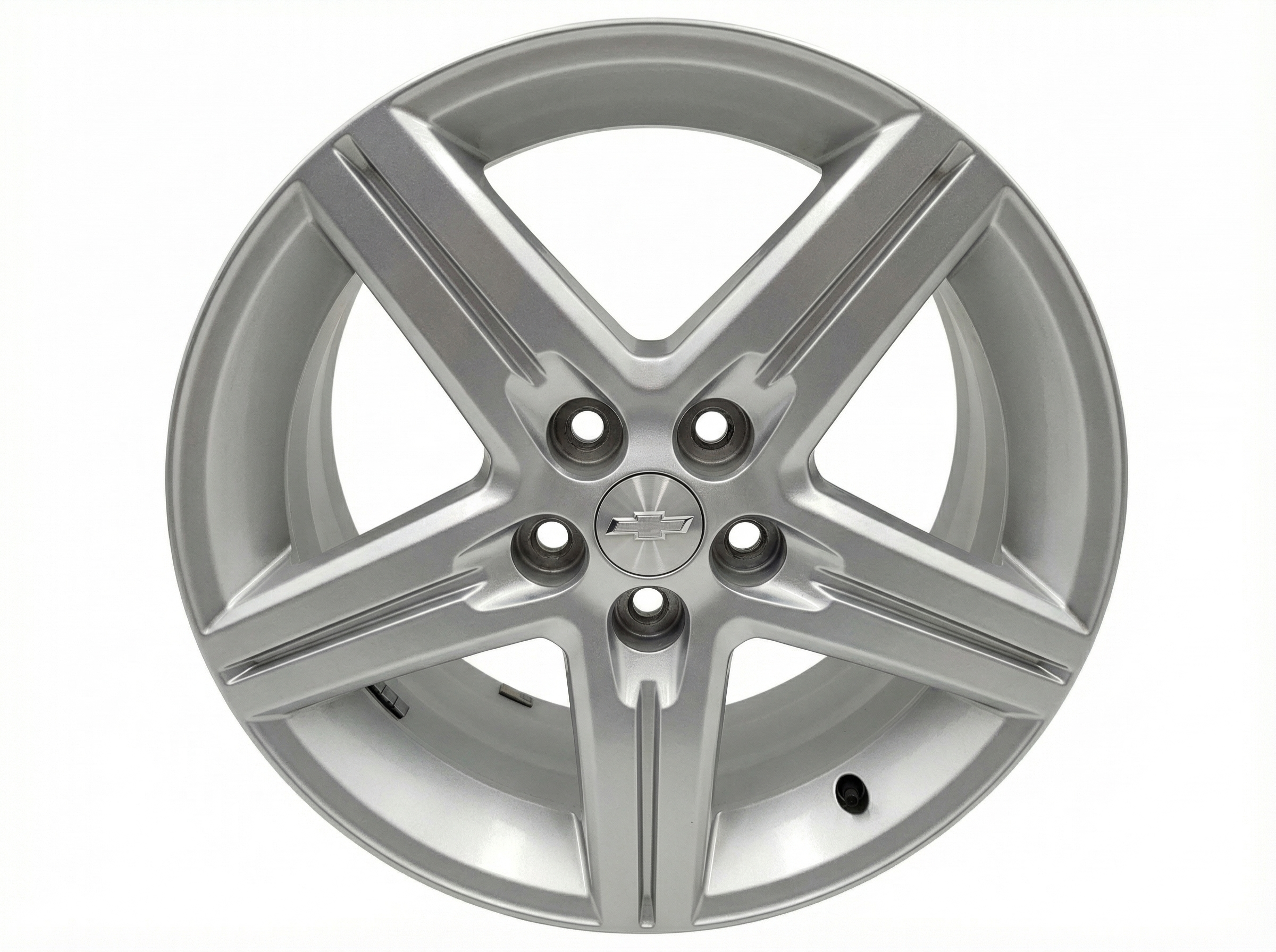 2010-2012 Chevrolet Camaro Silver 17x7.5 5-Spoke Silver Painted Alloy Wheel (Remanufactured OEM)