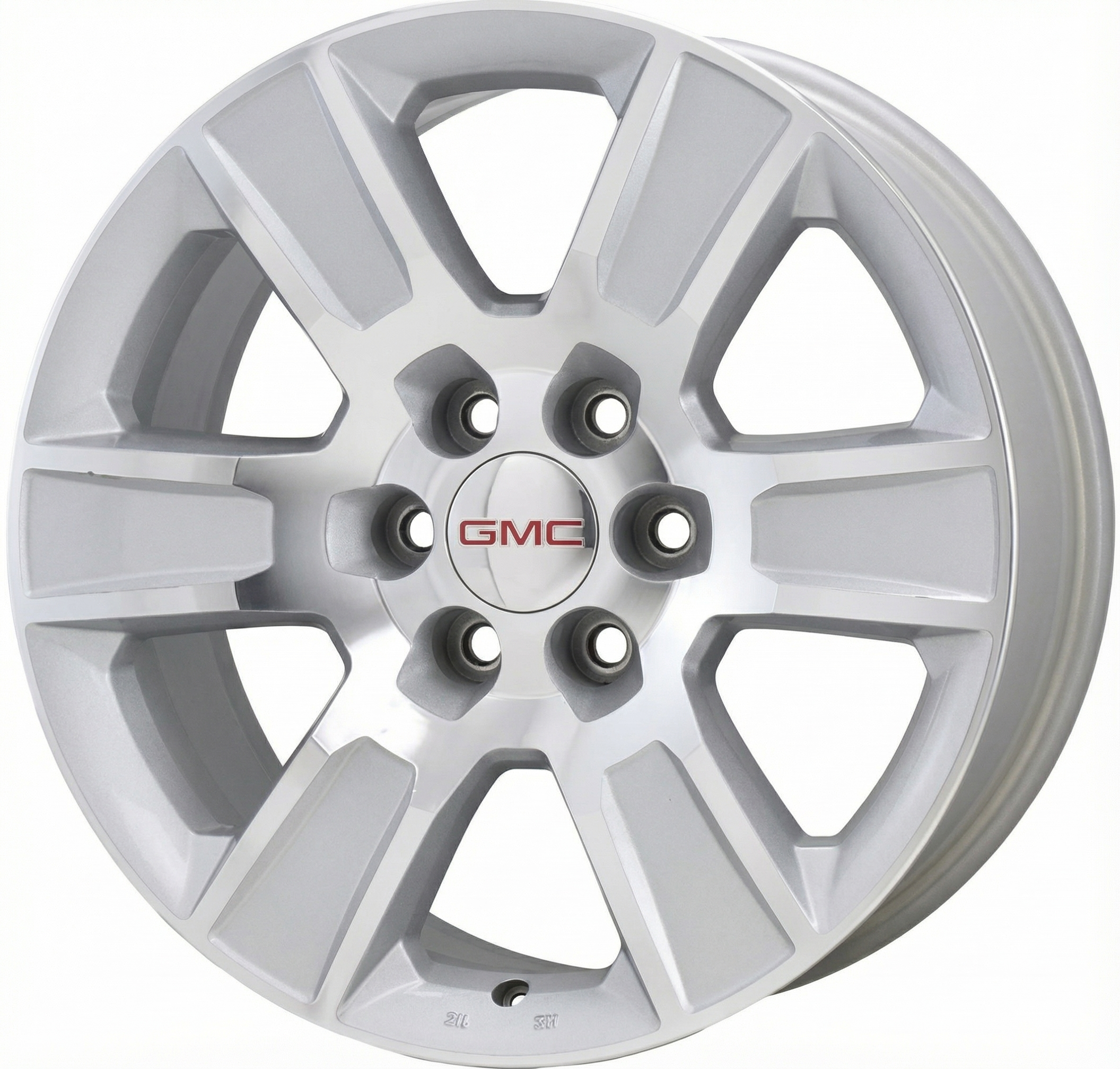 2014-2018 GMC Sierra 1500 20x9 6-Spoke Machined Silver Alloy Wheel (Used OEM)