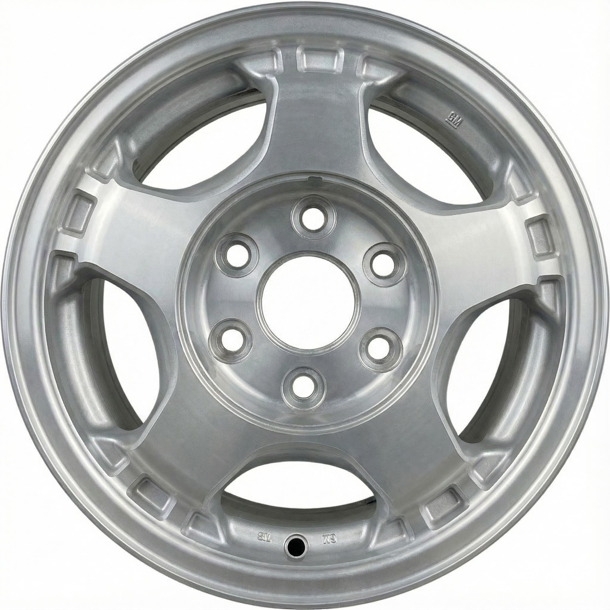 2003-2008 Chevrolet Express 1500 16x7 5-Spoke Silver Machined Alloy Wheel (Used OEM)