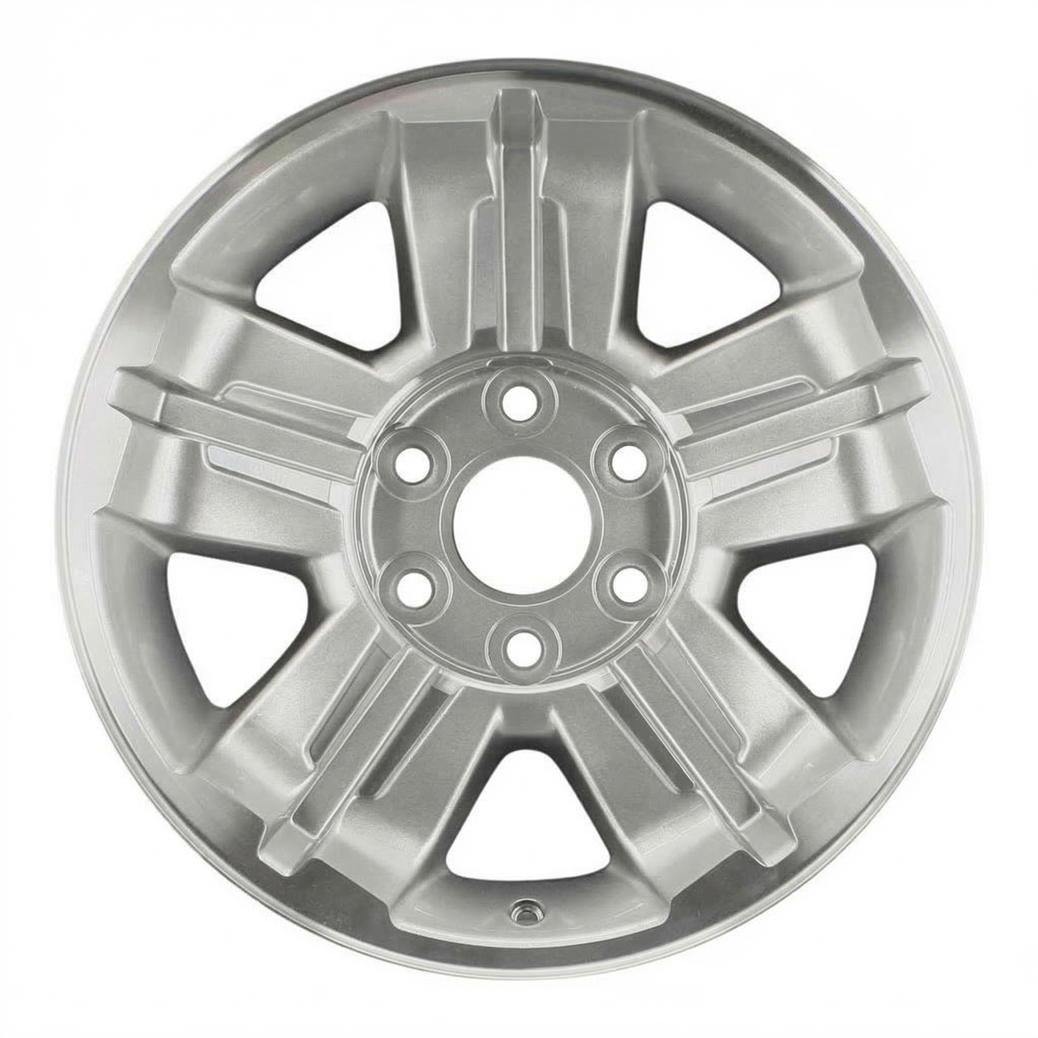 2008-2013 GMC Sierra 1500 Silver 18x8 5-Spoke Machined Silver Alloy Wheel (Remanufactured OEM)