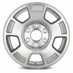 2007-2013 Chevrolet Avalanche 17-inch 5-Spoke Machined Silver Alloy Wheel (Used OEM)