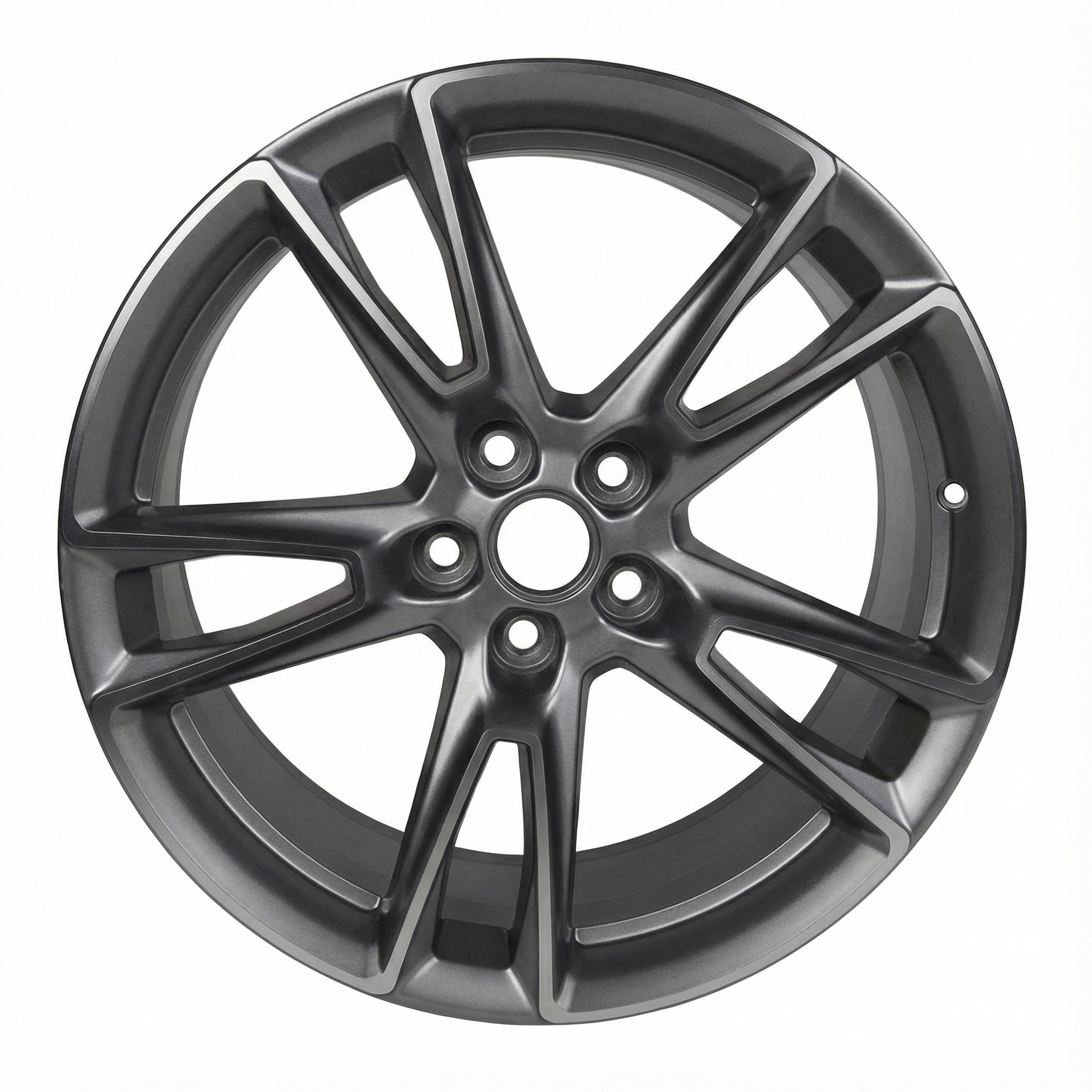 2019-2024 Chevrolet Camaro Black 20x9.5 5 Split-Spoke Machined Charcoal Alloy Wheel (Remanufactured OEM)