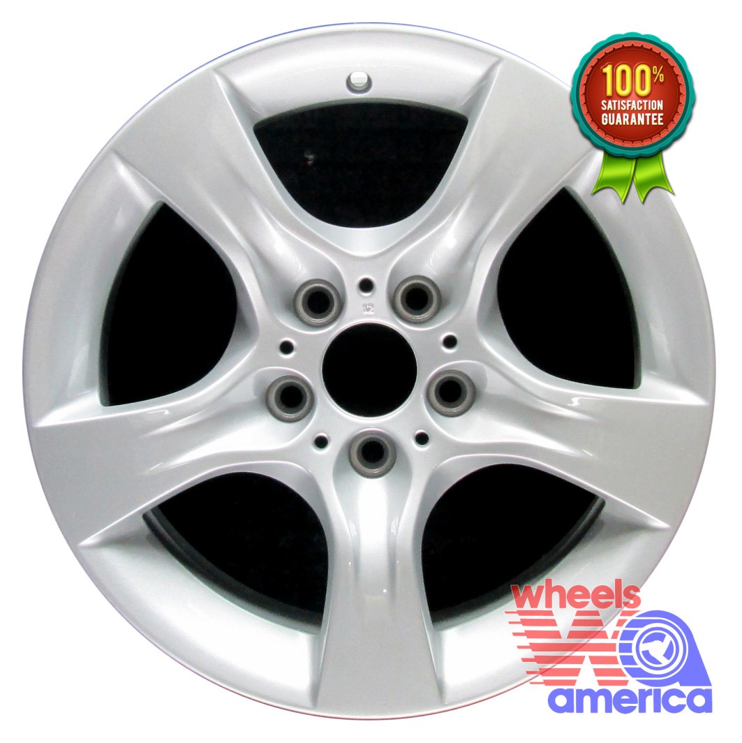 2008-2012 BMW 323i Silver 17x8 5-Spoke Painted Silver Alloy Wheel (Remanufactured OEM)