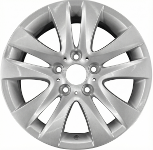 2008-2013 BMW 323i Silver 17x8 V-Spoke Painted Silver Alloy Wheel (Remanufactured OEM)