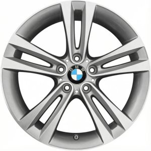 2014-2020 BMW 428i Black Machined Charcoal Flared Spoke Alloy Wheel (Remanufactured OEM)