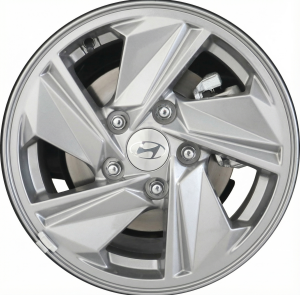 2024-2025 Hyundai Elantra Silver 15x6 5-Spoke Silver Painted Alloy Wheel (Remanufactured OEM)