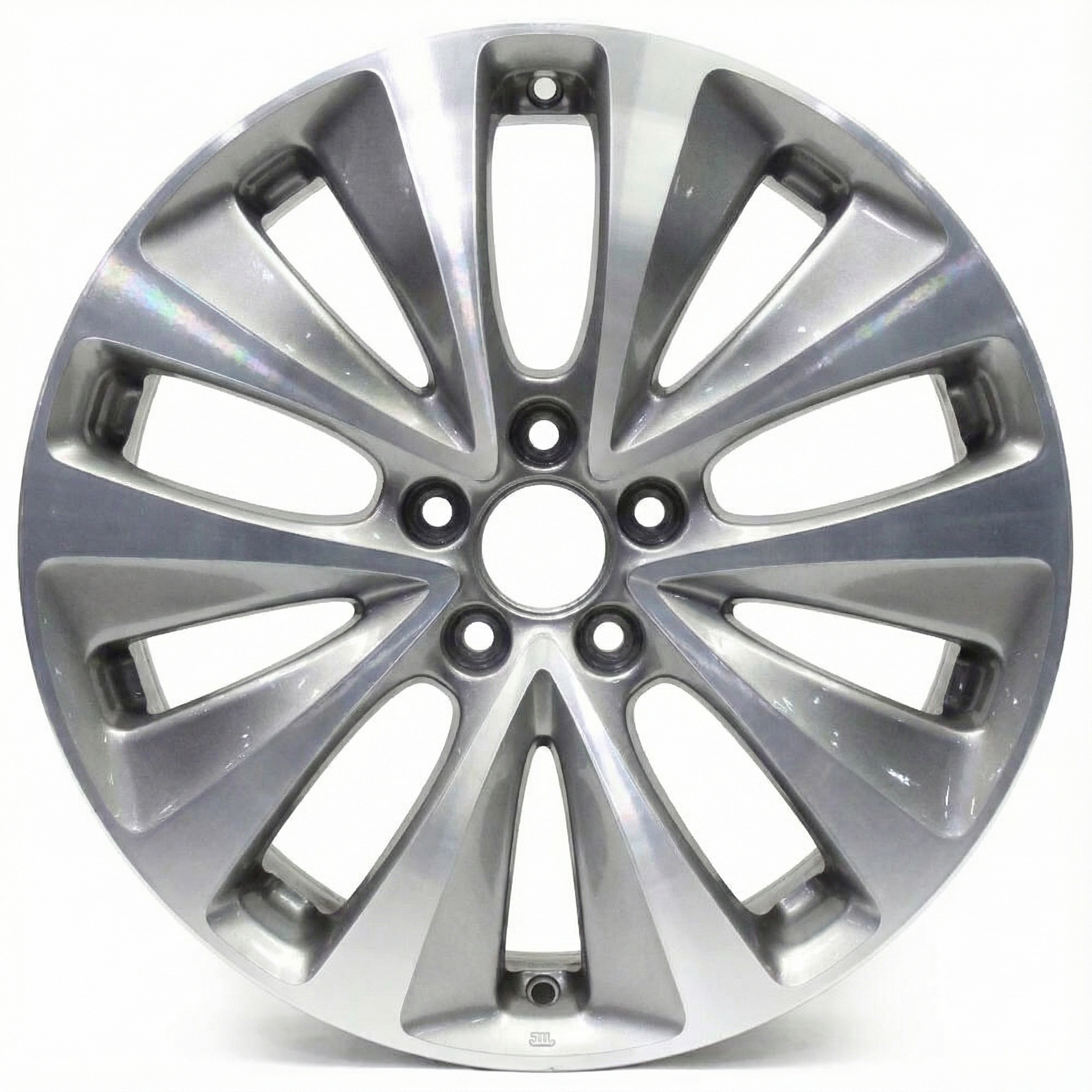 2014-2016 Acura MDX Black 19x8 10-Spoke Machined Charcoal Alloy Wheel (Remanufactured OEM)