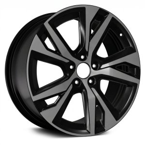 2019-2023 Volvo V60 Black 18x8 5 Double-Spoke Machined Black Alloy Wheel (Remanufactured OEM)