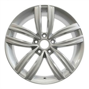 2016-2020 Volkswagen Passat Silver 18x8 Twin 5-Spoke Silver Painted Alloy Wheel (Remanufactured OEM)