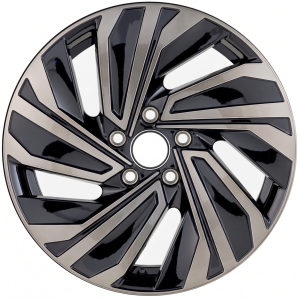 2019-2021 Volkswagen Jetta Black 17x7 Turbine Design Alloy Wheel - Front, Left (Driver) (Used OEM)