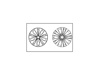 2012-2017 Hyundai Azera Silver 19x8 10-Spoke Bright Hyper Painted Alloy Wheel (Remanufactured OEM)