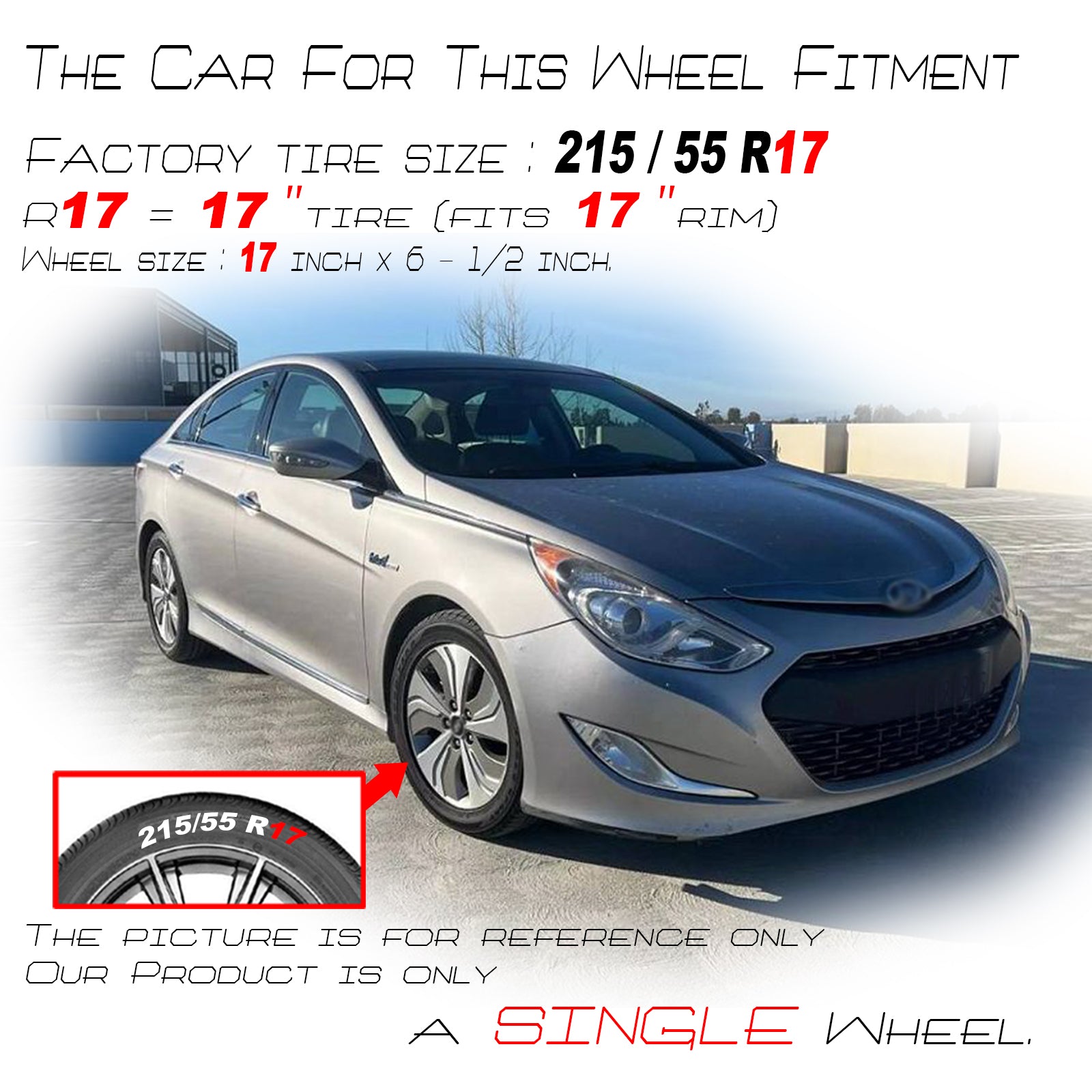 2013-2015 Hyundai Sonata Silver 16-inch Silver Painted Alloy Wheel (Remanufactured OEM)