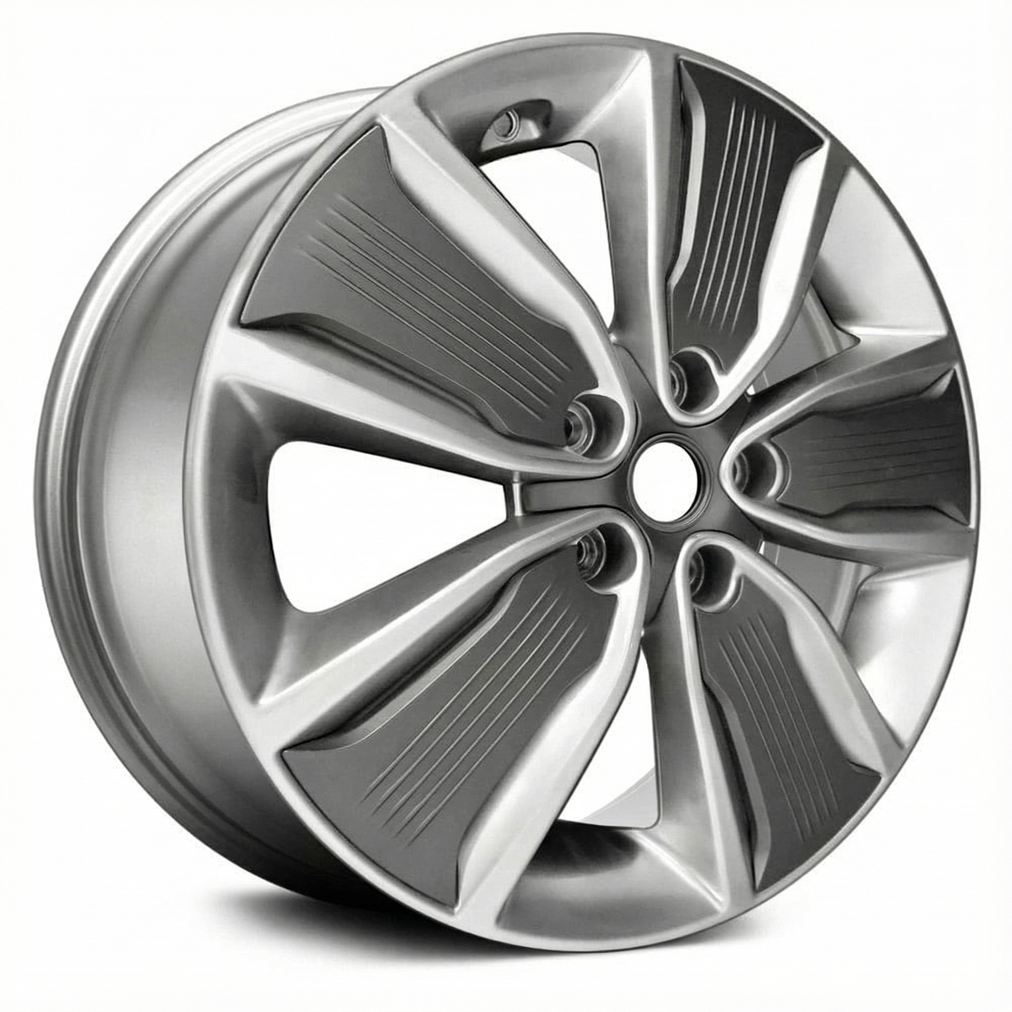 2017-2019 Hyundai Ioniq Silver 17x7 Smoked Hyper Alloy Wheel (Remanufactured OEM)