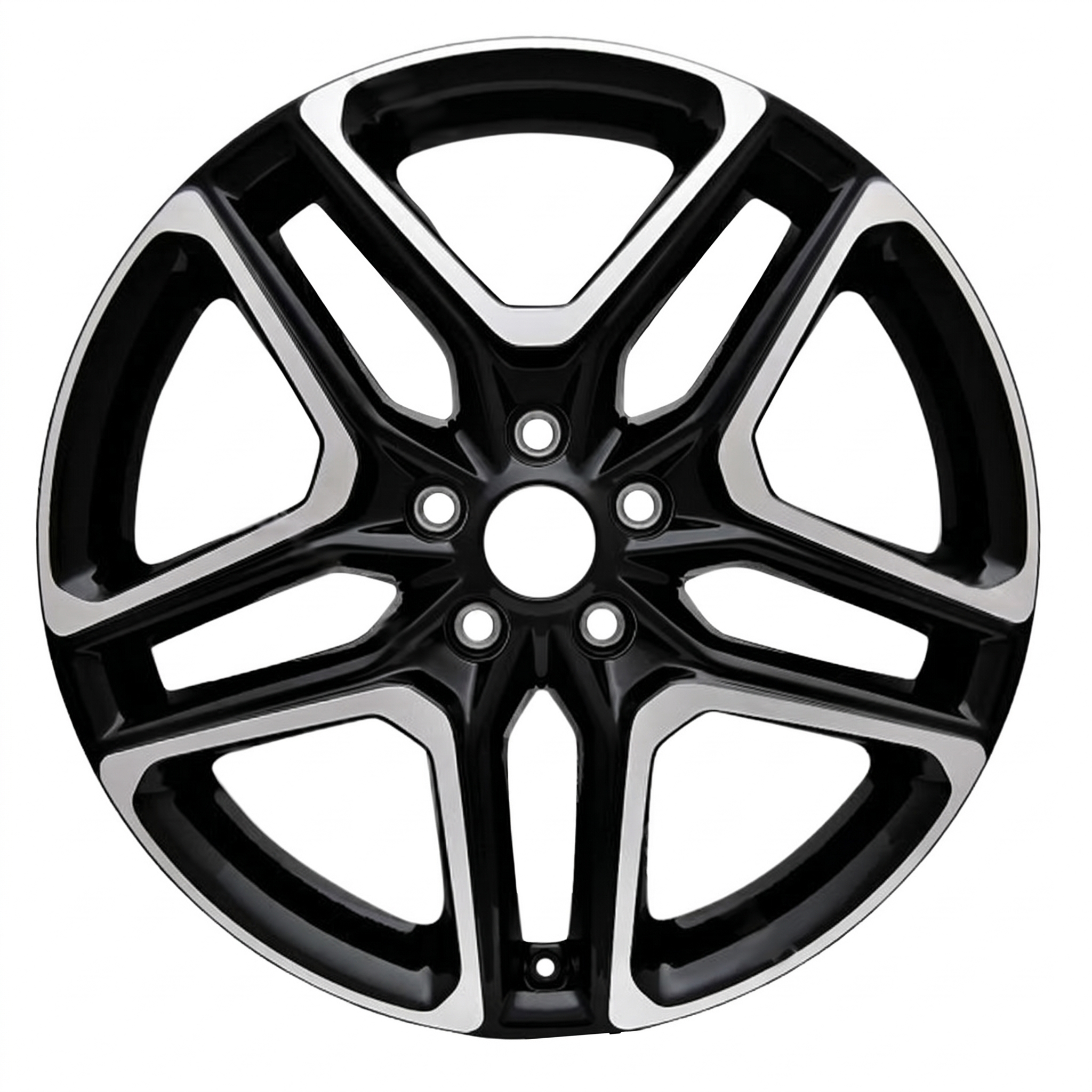 2019-2022 Hyundai Veloster Black 19x8 5-Spoke Machined Black Alloy Wheel (Remanufactured OEM)