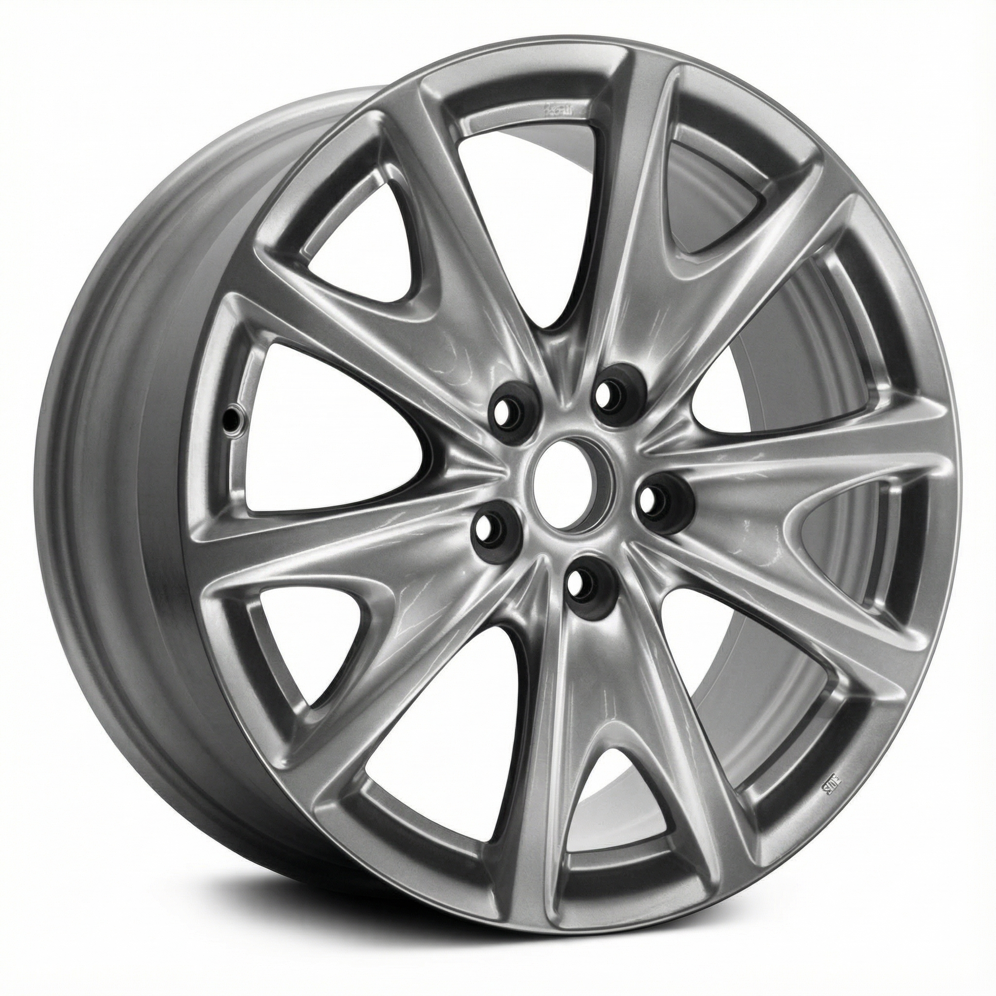 2014-2015 INFINITI Q40 Silver 19x8.5 5 V-Spoke Smoked Hyper Silver Alloy Wheel (Remanufactured OEM)