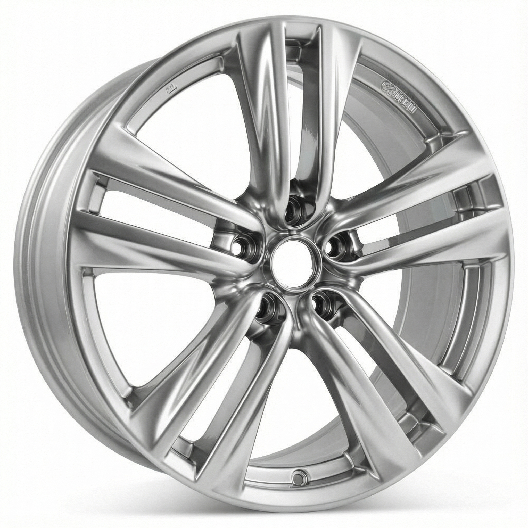 2011-2012 INFINITI EX35 Silver 19x8 5-Double Spoke Hyper Painted Alloy Wheel (Remanufactured OEM)