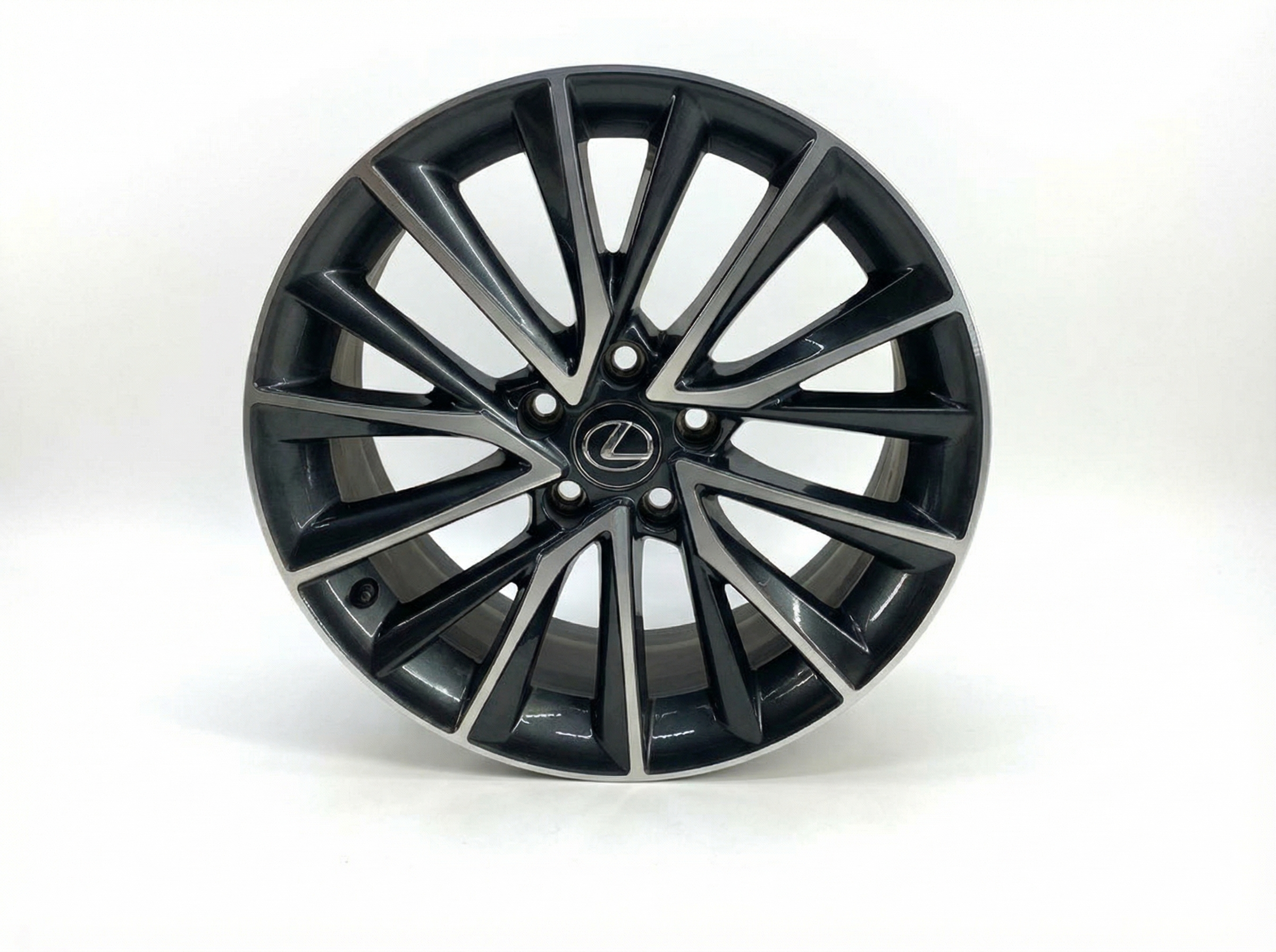 2022-2025 Lexus NX350h Black 18x7.5 15-Spoke Machined Charcoal Alloy Wheel (Remanufactured OEM)
