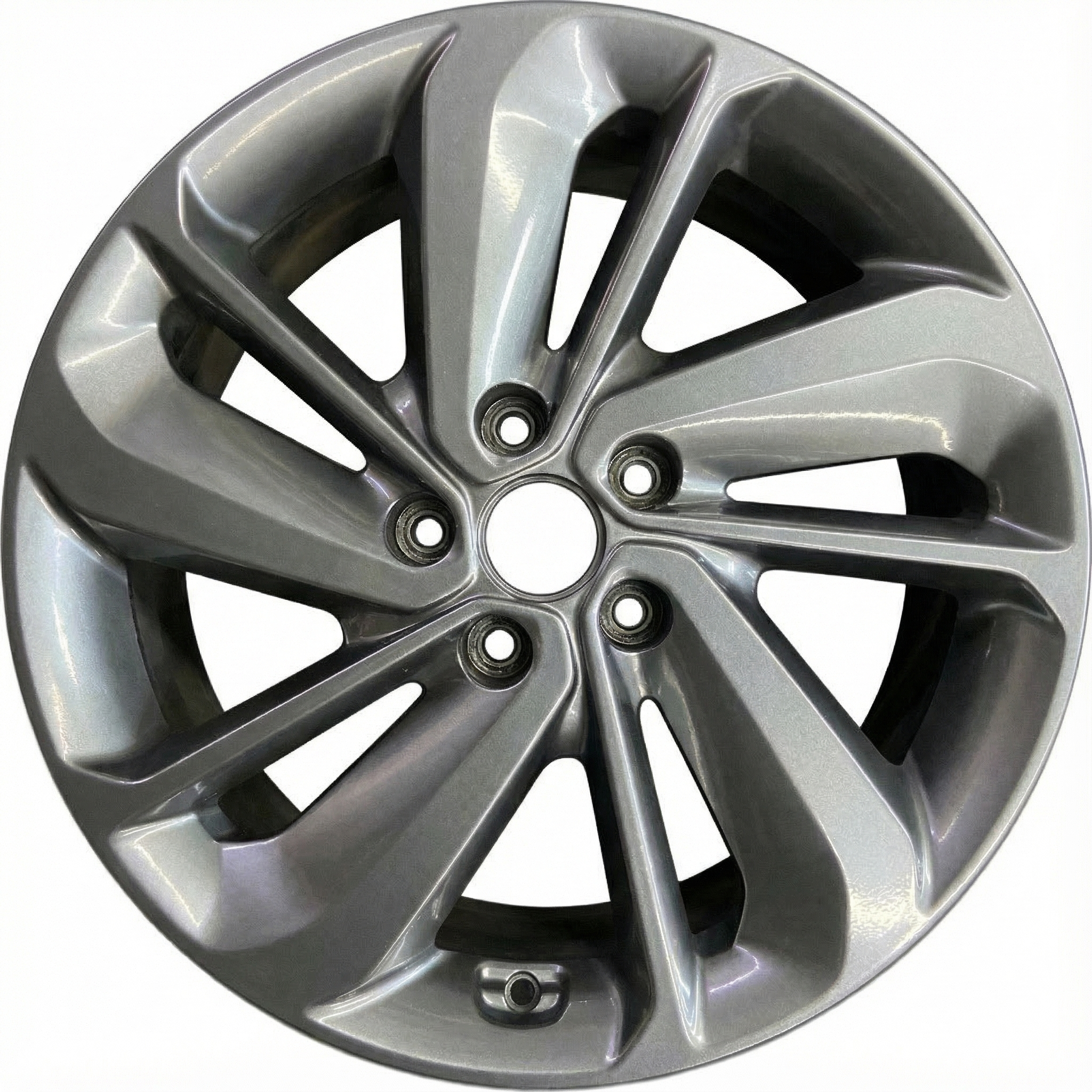 2017-2018 Kia Niro Black 18-Inch 5-Split-Spoke Charcoal Painted Alloy Wheel (Remanufactured OEM)