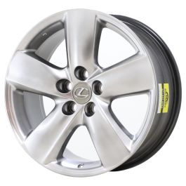 2007-2012 Lexus LS600h Silver 5-Spoke Bright Hyper Silver Alloy Wheel (Remanufactured OEM)