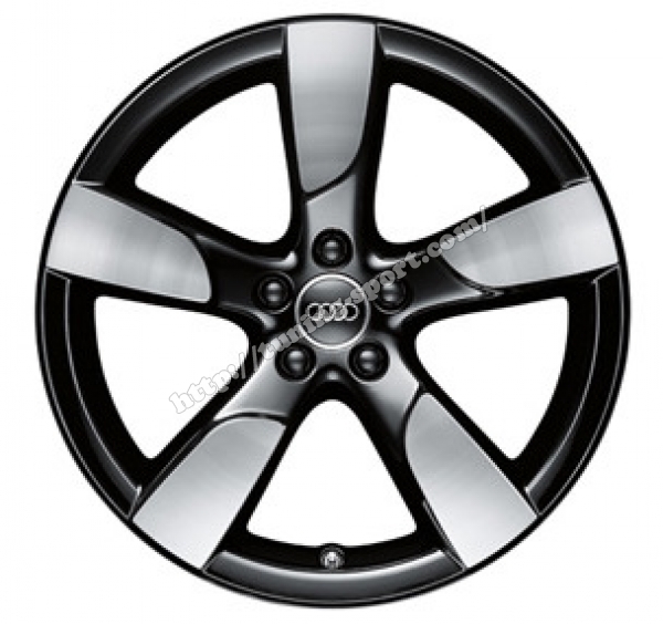 2008-2017 Audi S5 19x8.5 Machined Black Alloy Wheel (Used OEM)