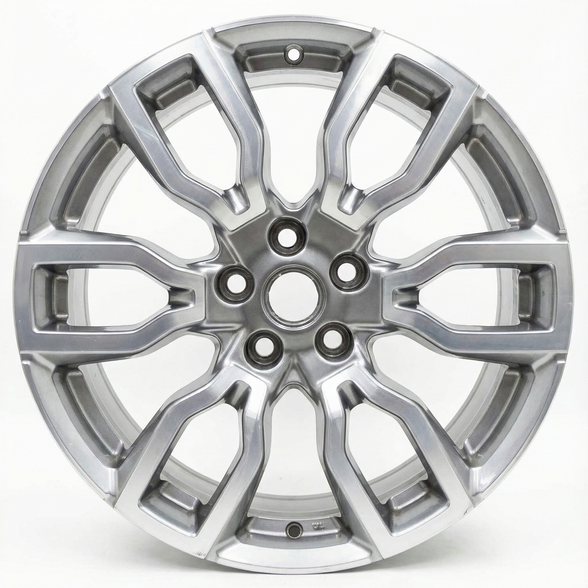 2018-2024 GMC Terrain Silver 19-inch 10-Spoke Machined Charcoal Alloy Wheel (Remanufactured OEM)