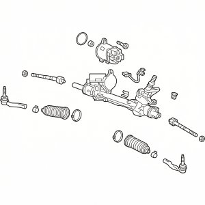 2019-2020 Buick Envision Steering Gear Rack Assembly with Motor (Used OEM)
