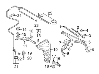 2009-2011 Audi A6 Windshield Wiper Motor and Linkage Assembly - Front (Used OEM)