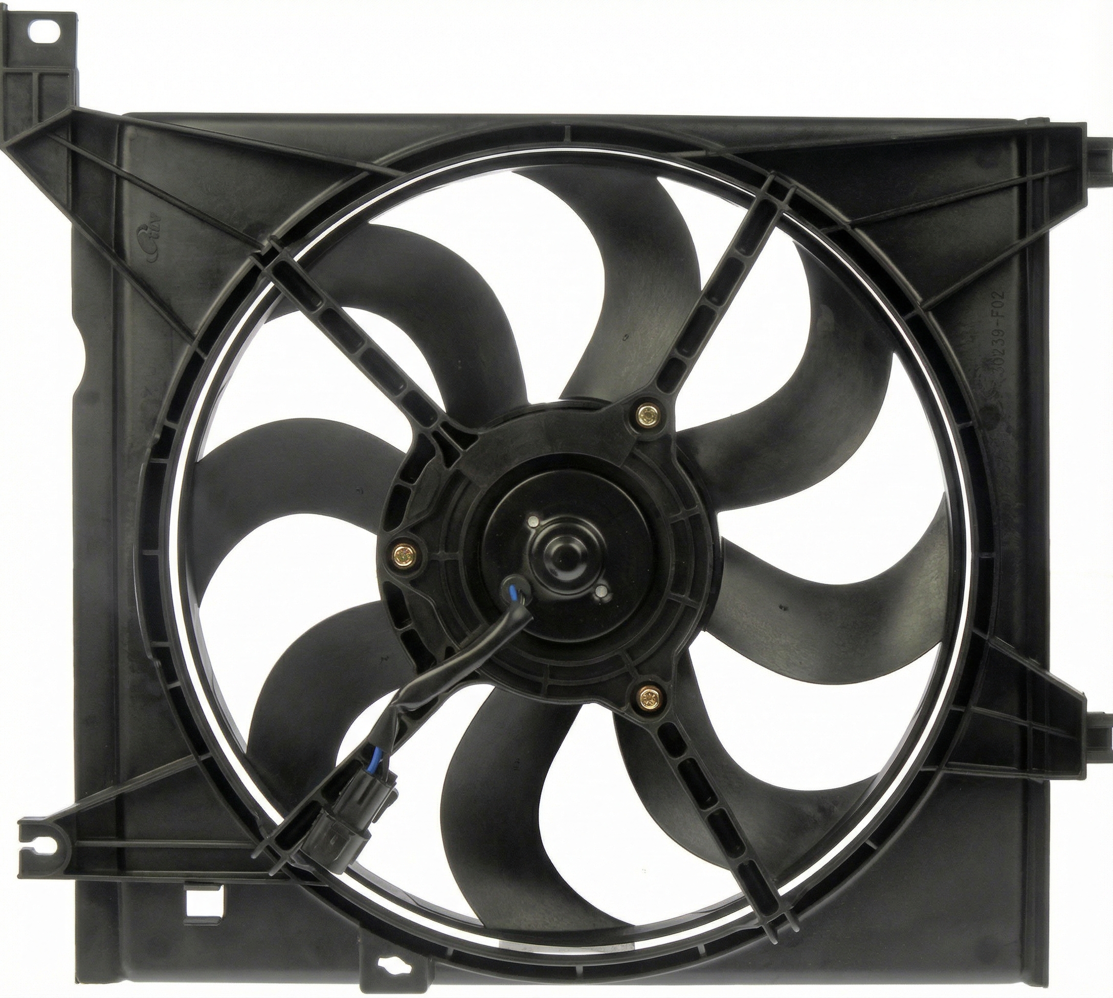 2002-2004 Kia Spectra Radiator and A/C Condenser Fan Assembly (Used OEM)