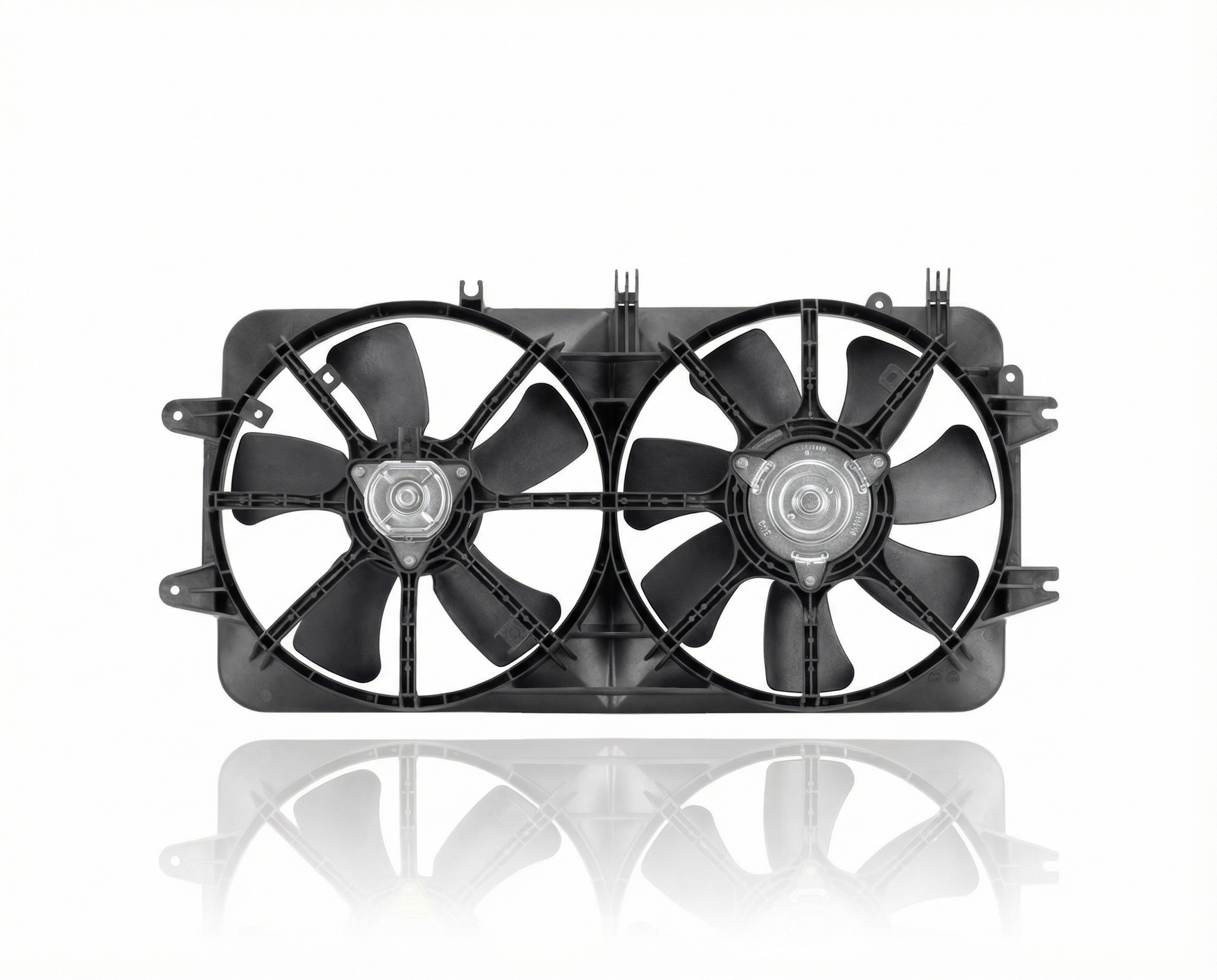 2000-2002 Mazda 626 Dual Radiator and Condenser Fan Assembly (Used OEM)