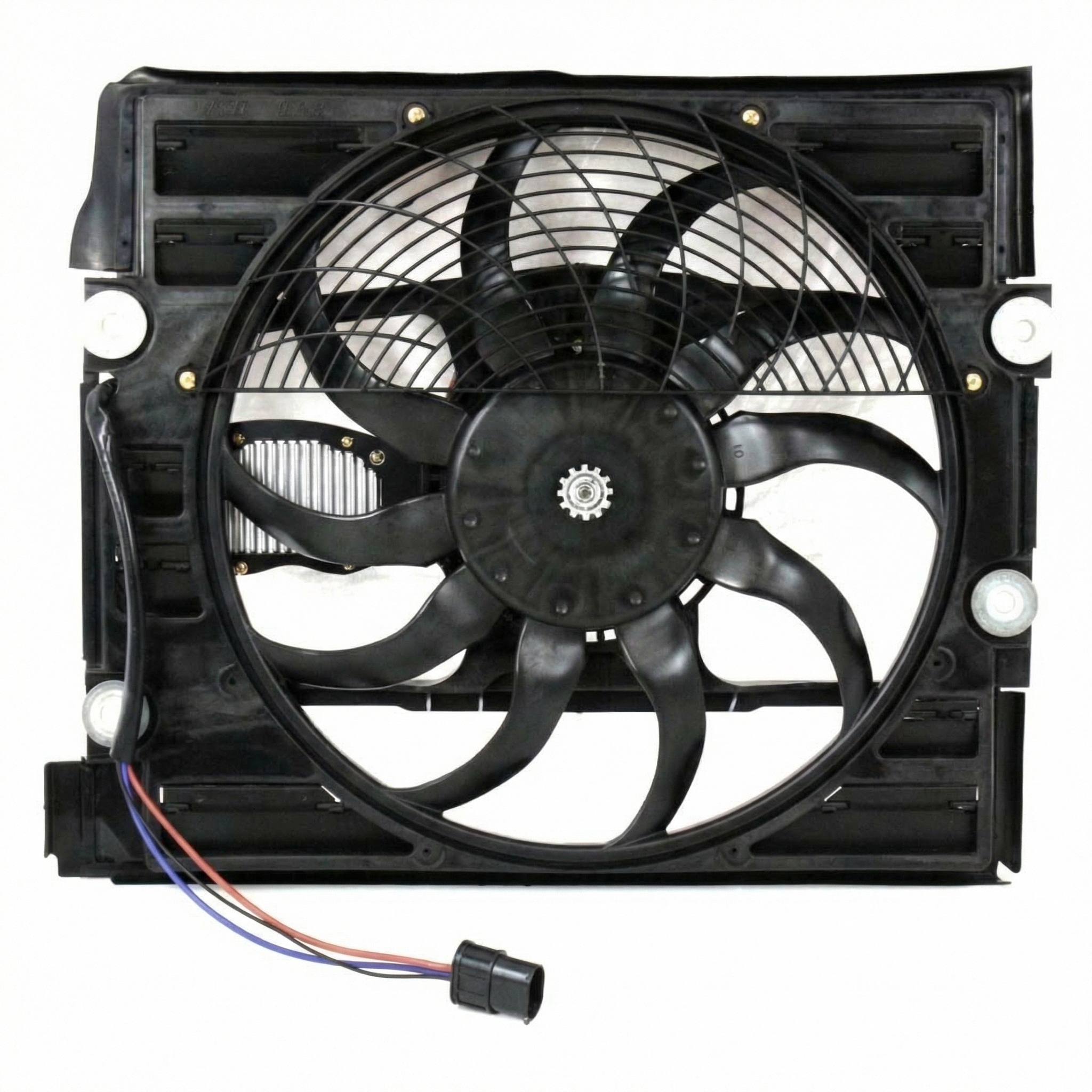 1999-2000 BMW 528i Auxiliary Pusher A/C Condenser Fan Assembly (Used OEM)