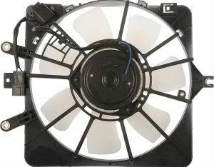 2007-2008 Honda Fit A/C Condenser Fan Motor Assembly with Shroud (Used OEM)