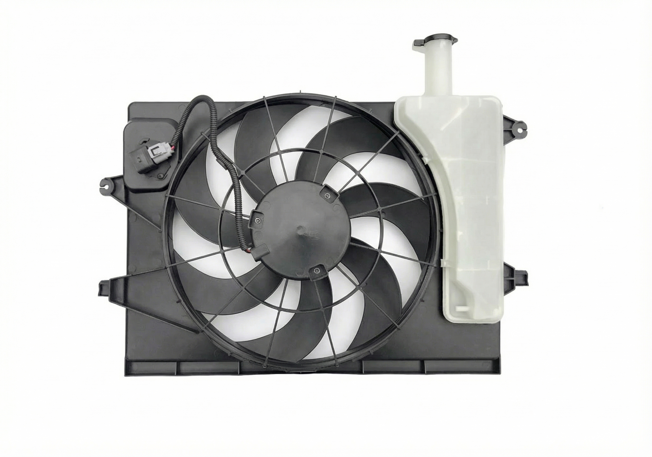 2018-2021 Hyundai Kona A/C Condenser Fan Motor Assembly with Coolant Reservoir (Used OEM)
