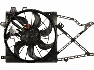 2000-2005 Saturn L300 Radiator and A/C Condenser Fan Motor Assembly (Used OEM)