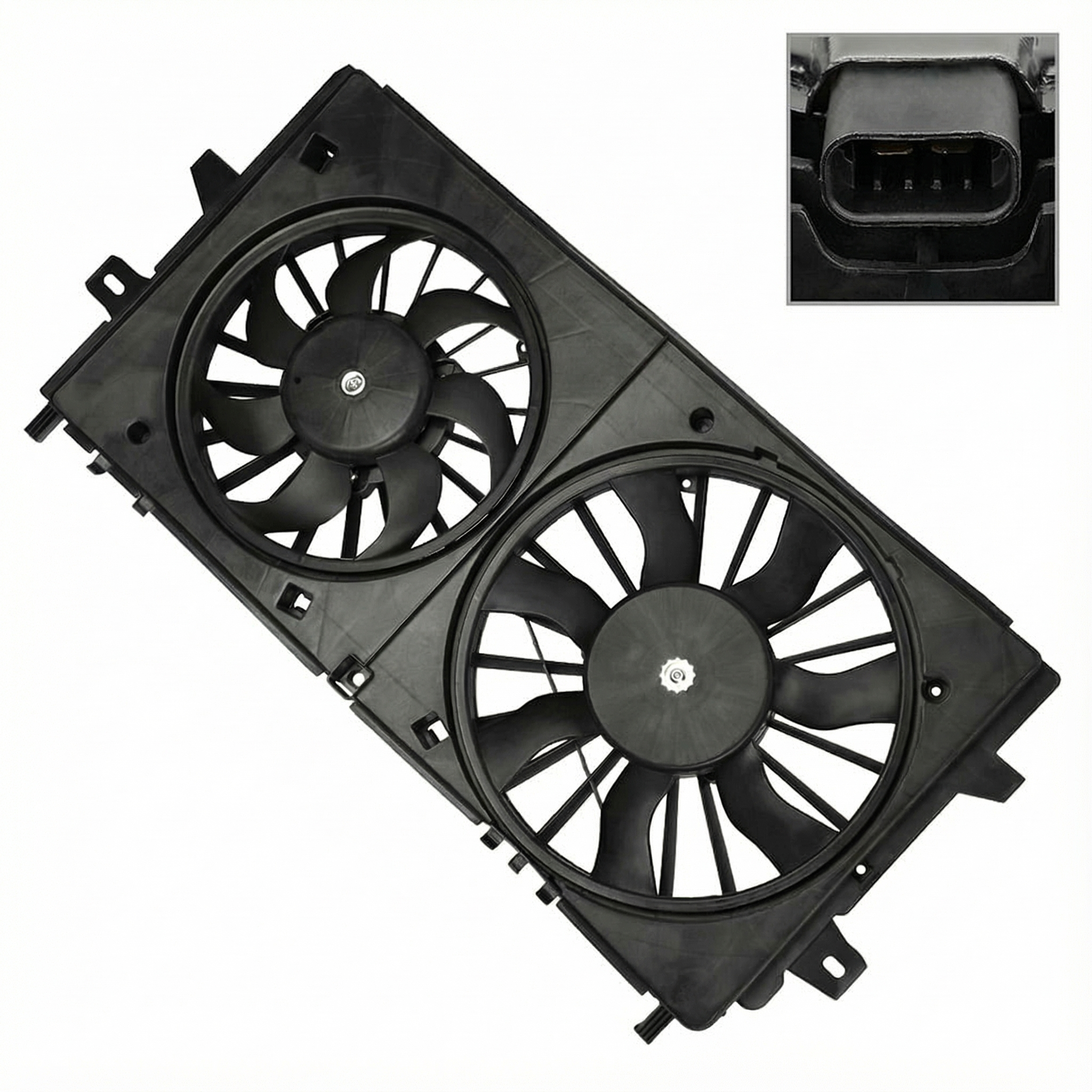 2005-2008 Pontiac Grand Prix Radiator and A/C Condenser Fan Motor Assembly (Used OEM)