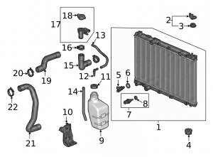 2020-2022 Honda CR-V Radiator Assembly (Used OEM)