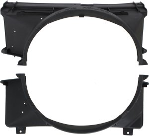 1999-2000 Cadillac Escalade Tan Upper and Lower Engine Cooling Fan Shroud Assembly (Used OEM)