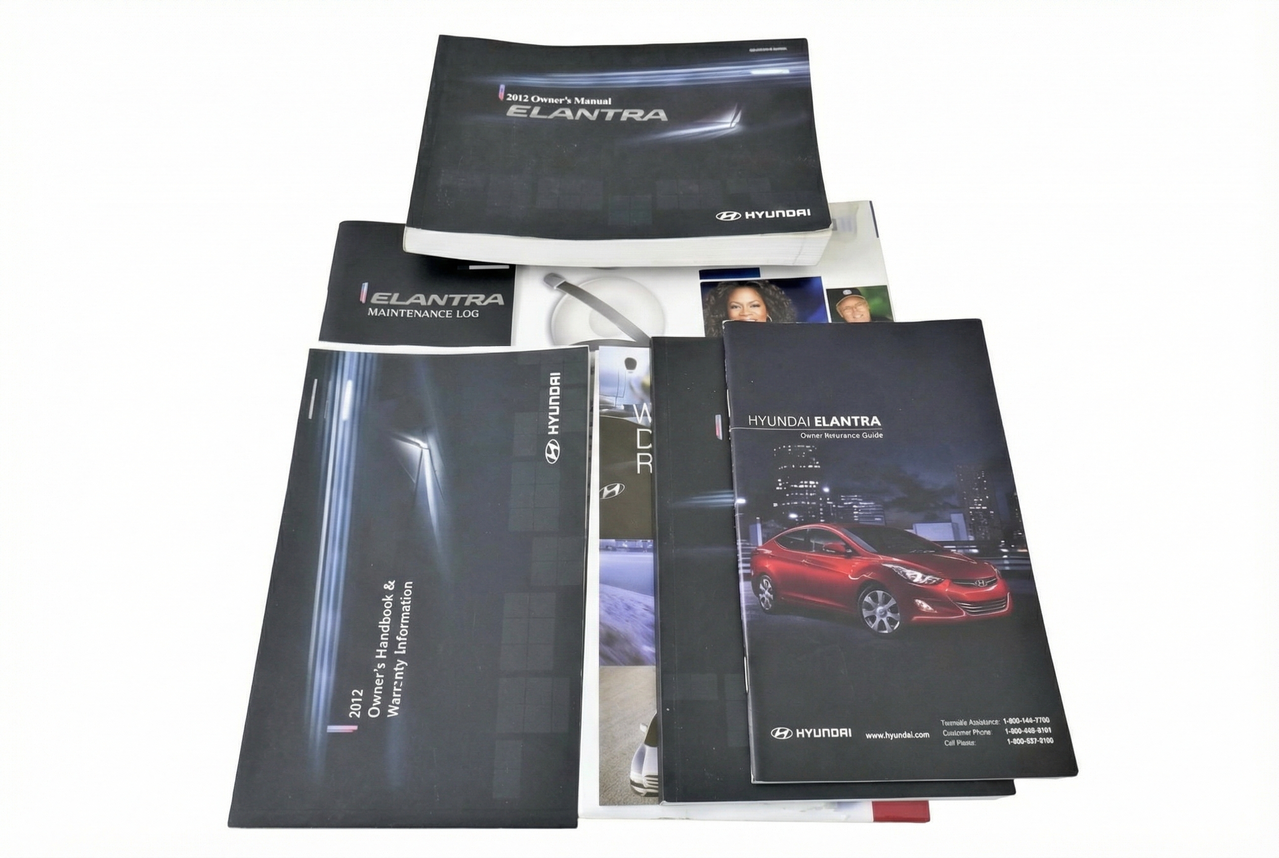 2011-2013 Hyundai Elantra Complete Owners Manual with Case (Used OEM)