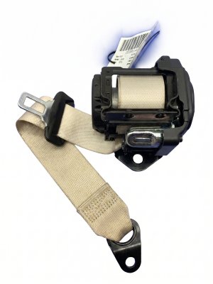 2018-2020 BMW 528i Ivory (White) Center Seat Belt Assembly - Rear, Left (Driver) (Used OEM)