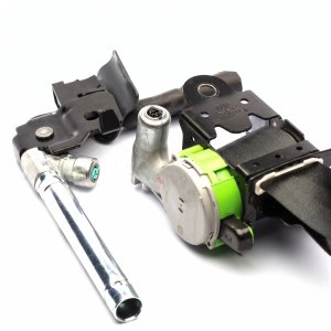 2017-2025 Volvo S90 Charcoal (Black) Center Seat Belt Assembly - Rear, Right (Passenger) (Used OEM)