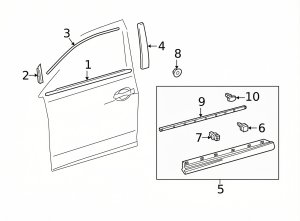 2016-2024 Lexus RC300 Center Console Side Garnish Molding Trim Set (Used OEM)