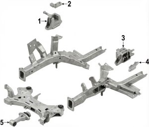 2024-2026 Hyundai Kona Transmission Mount Bracket - Front (Used OEM)