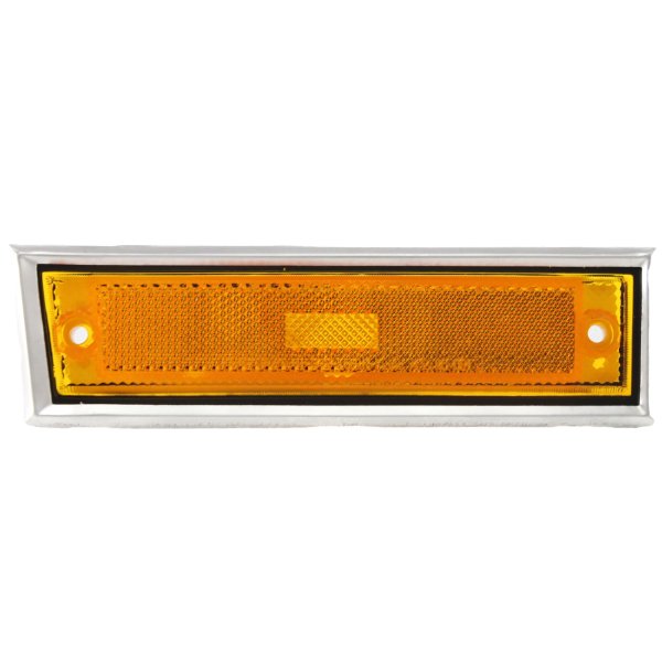 Front Side Marker Light for Chevrolet Suburban 1981-1991, Right (Passenger) Side, Complete with Lens, Housing, and Chrome Trim, Replacement